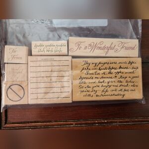 Set Of 8 Rubber Stamps Writing And Inspiration